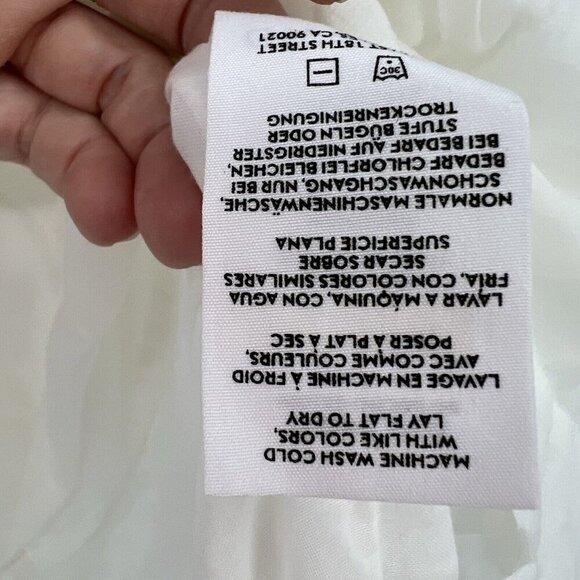 J Brand White A-Line Sleeveless Top XS Cotton Blend Minimalist Tank - Picture 6 of 6